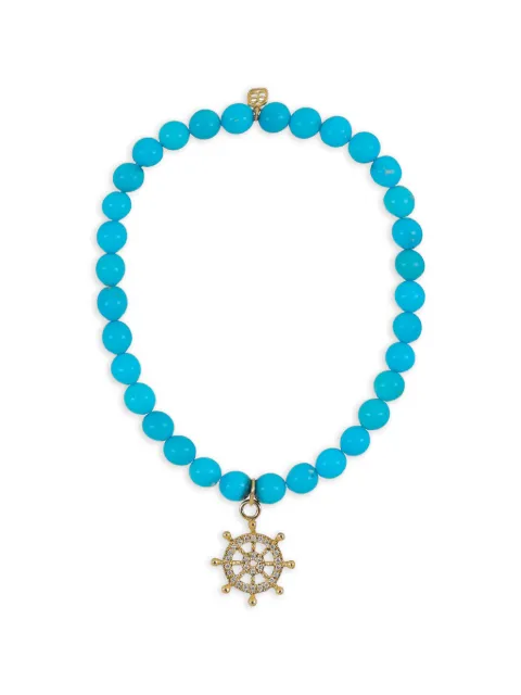 Sydney Evan Helm Charm diamond and turquoise bracelet Gold C13953Y6495