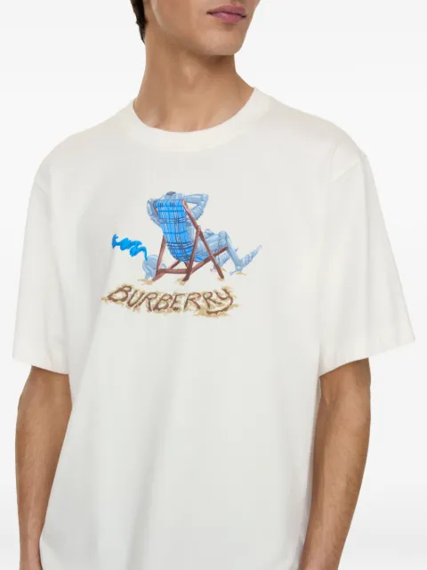 Burberry beach Knight cotton T-shirt Neutrals 8123483