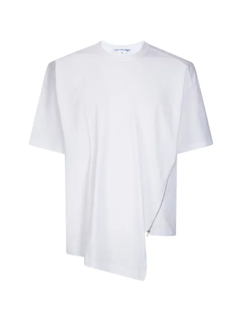 Comme Des Garçons Shirt zip asymmetric T-shirt White FQT009