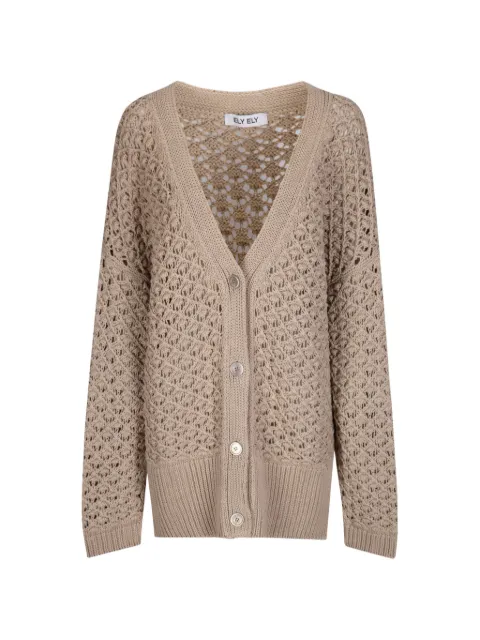 ELY ELY button openwork cardigan Neutrals 264SCALLIE