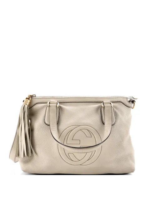 Gucci Pre-Owned Soho Convertible Top Handle Bag Leather Small satchel Neutrals 4SQBQWR6EPAW7G24
