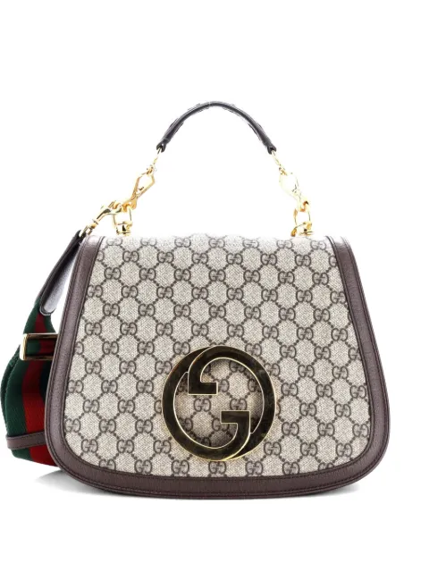 Gucci Pre-Owned Blondie NM Top Handle Bag GG Coated Canvas Medium satchel Brown DRV8ESY4OLUDMYT1