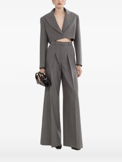 NISSA sequined cropped blazer Grey SS1355GREY