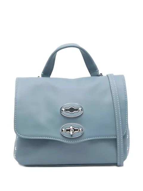 Zanellato Postina stud embellishment top handle bag Blue 068010POSTINASAETABABYZ0618
