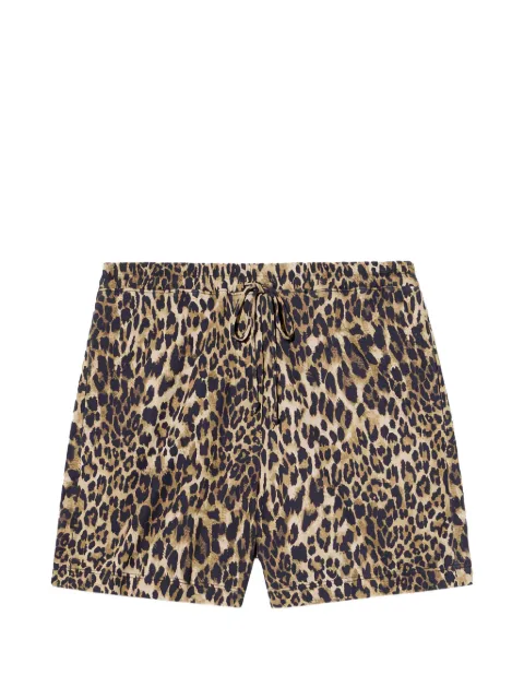 Nili Lotan drawstring leopard-print shorts Neutrals 13439K171