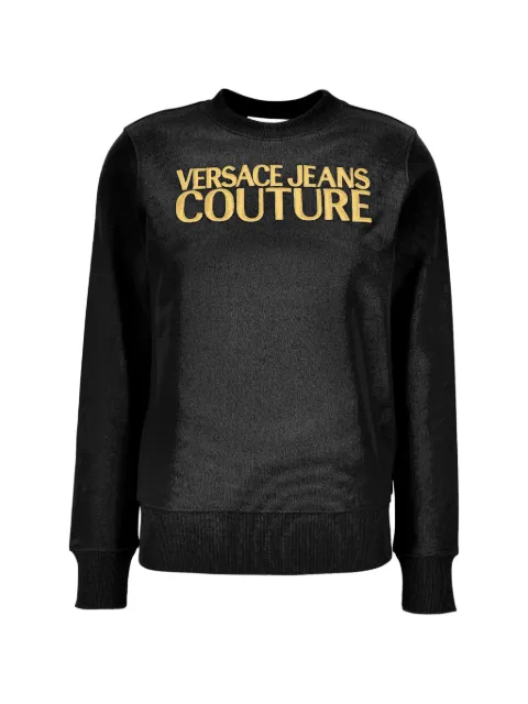 Versace Jeans Couture logo-embroidered sweatshirt Black 78HAIT06CF01T