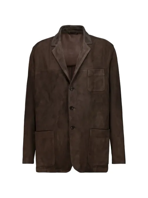 Boglioli suede notch-lapel jacket Brown OCP510SB5901