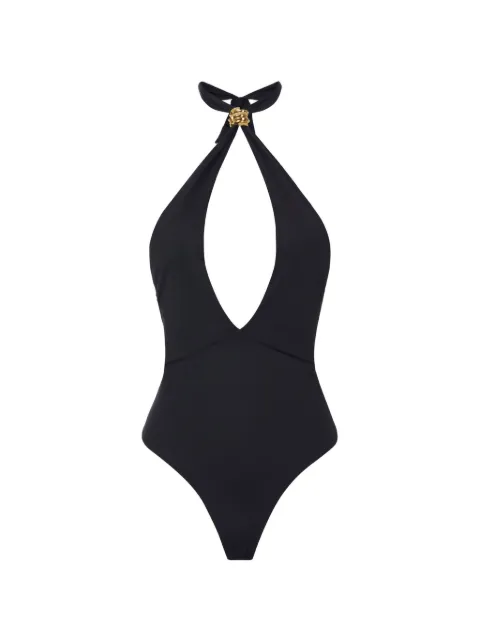 Elisabetta Franchi halterneck swimsuit Black CS09M61E2