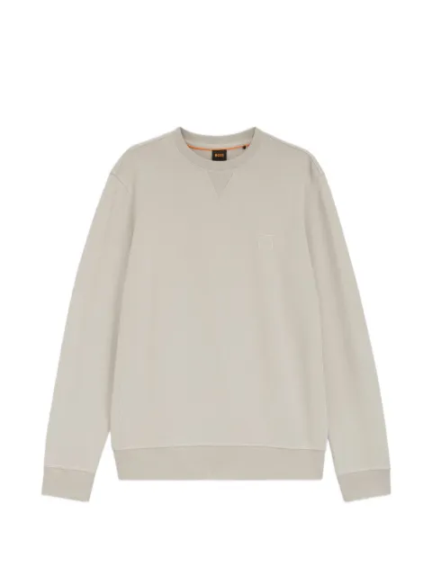 BOSS Westart crew-neck logo-detail sweatshirt Neutrals 50509323