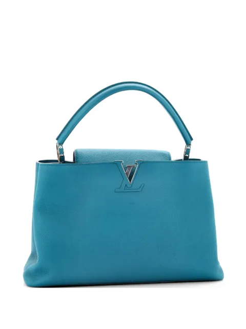 Louis Vuitton Pre-Owned Capucines Bag Leather MM satchel Blue 0Y2QK61WV9VLUJDY