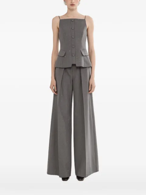 NISSA sequined button-fastening top Grey TOPS1355