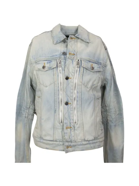 AMIRI MX2 Trucker zipped denim jacket Blue AMRXOTW0053