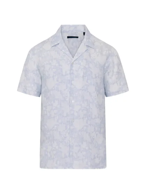 PATRICK ASSARAF floral short-sleeve shirt Blue P4320W23B