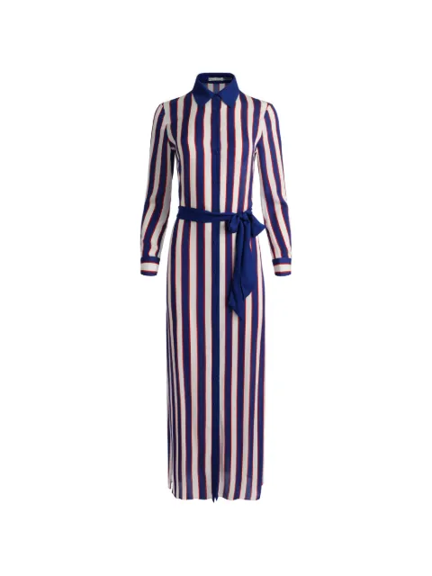 alice + olivia Chassidy striped-pattern shirt dress Blue CC603P21544