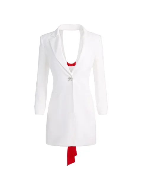 alice + olivia Shawn bow blazer mini dress White CC603208509