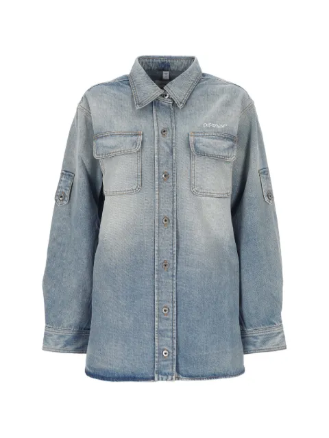 Off-White buttoned pocket shirt Blue 2YQ006S26DEN002W416