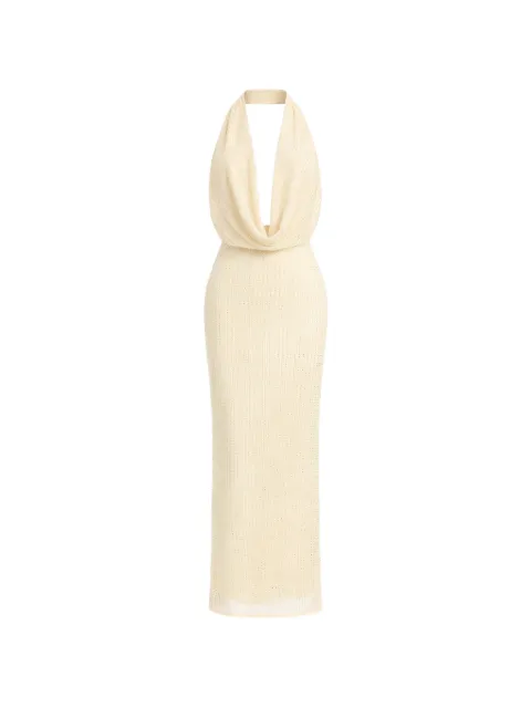 Bardot Nola cowl-neck maxi dress Neutrals 59814DB2