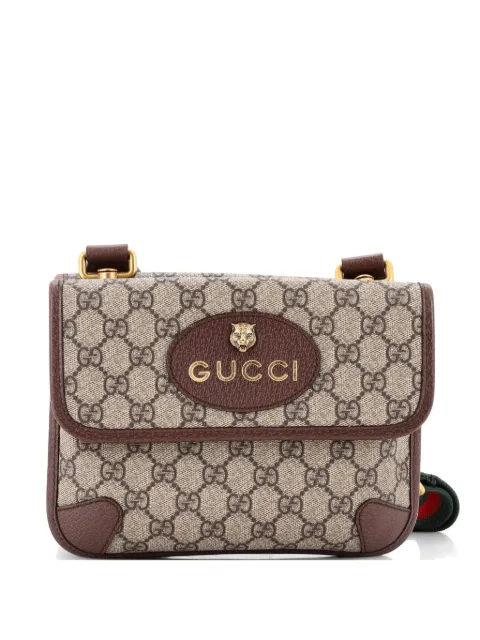 Gucci Pre-Owned Neo Vintage Flap Messenger GG Coated Canvas Small crossbody bag Brown QJYMEE40IPI21GS2