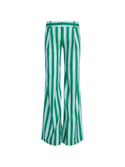 alice + olivia Eric striped trousers Green CC603P68127