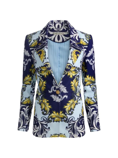alice + olivia Hope print blazer Blue CC603P90217