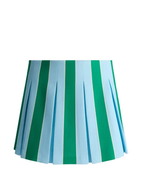 alice + olivia Emilie striped pleated mini skirt Green CC603P61302