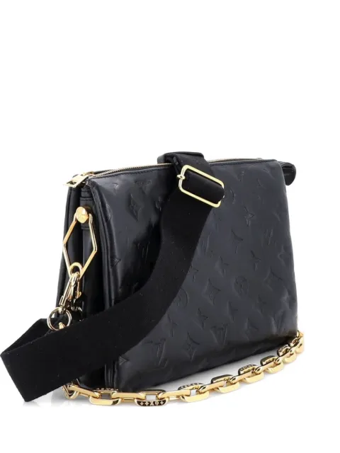 Louis Vuitton Pre-Owned Coussin Bag Monogram Embossed Lambskin PM crossbody bag Black DMHYUBL2Z2L06XT0