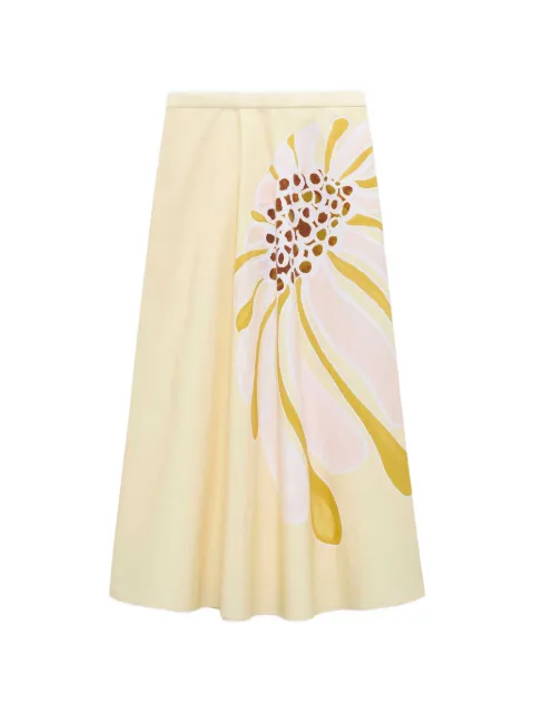 Dorothee Schumacher floral-print midi skirt Yellow 261448105