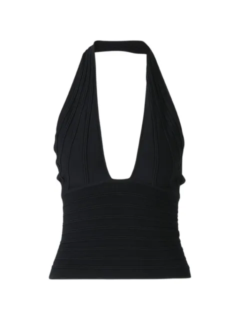 Cult Gaia halterneck ribbed top Black SWTTP35234YN2494