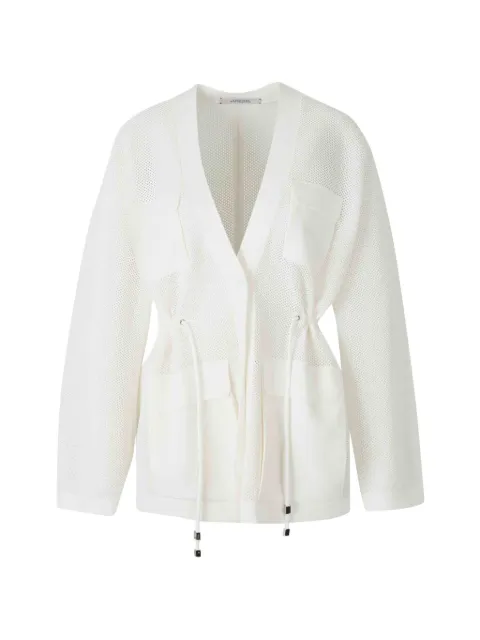 Dorothee Schumacher drawstring mesh cardigan White 261410103