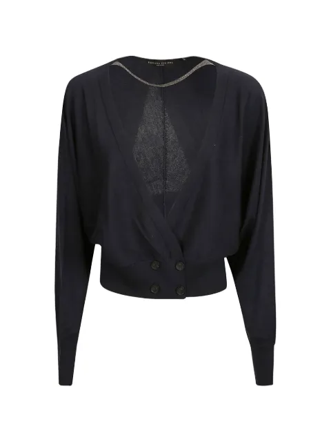 Fabiana Filippi button V-neck cardigan Blue MAD272B623N8215134
