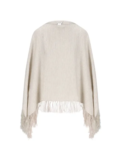 Brunello Cucinelli tassel poncho Neutrals MSCDVSP07CK853