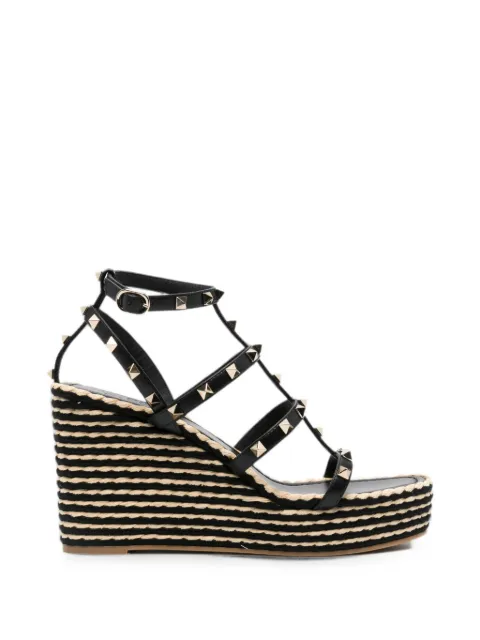Valentino Garavani rockstud wedge espadrilles Black WS0F95HSJ