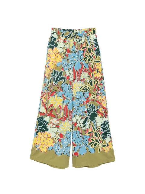 ALEMAIS Solstice floral-print palazzo pants Green 7227P
