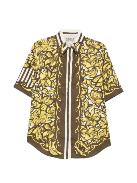ALEMAIS Mona floral-print shirt Yellow 7250T