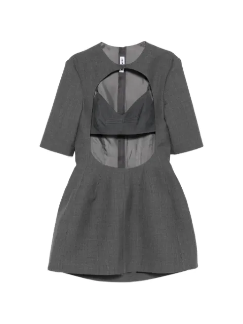 Jil Sander wool twill cut-out mini dress Grey J03CT0613J40327
