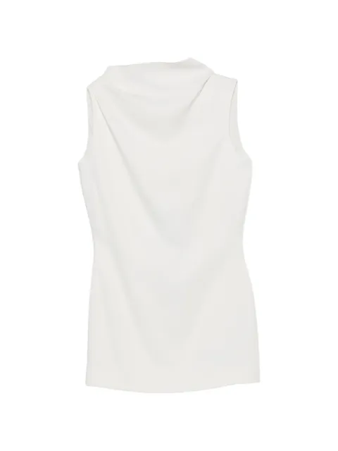 KHAITE Astor cowl-neck mini dress White 56354070