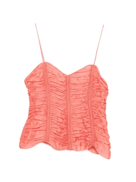 KHAITE ruched Inara top Pink 24814232W4232
