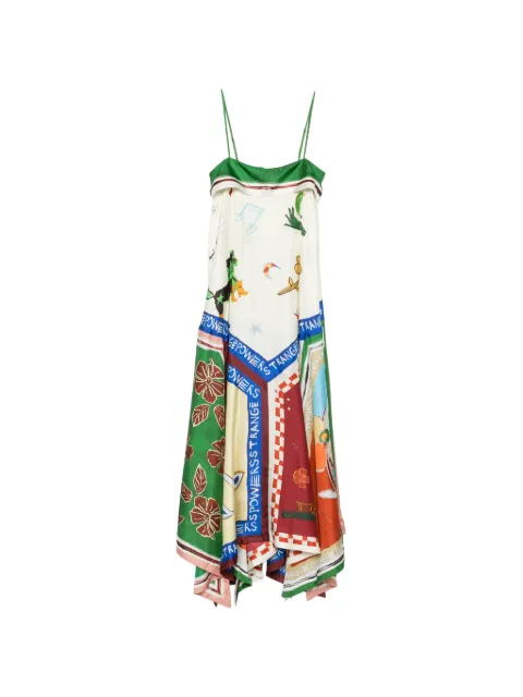 ALEMAIS Tangible Love handkerchief-hem midi dress Neutrals 7660D