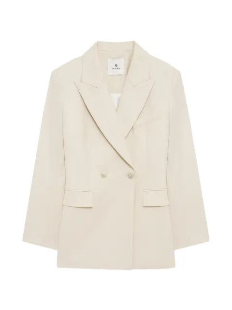 ANINE BING Tiphaine double-breasted blazer Neutrals A0112170