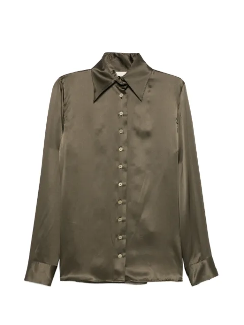 KHAITE Ivy silk shirt Green 24823029W3029