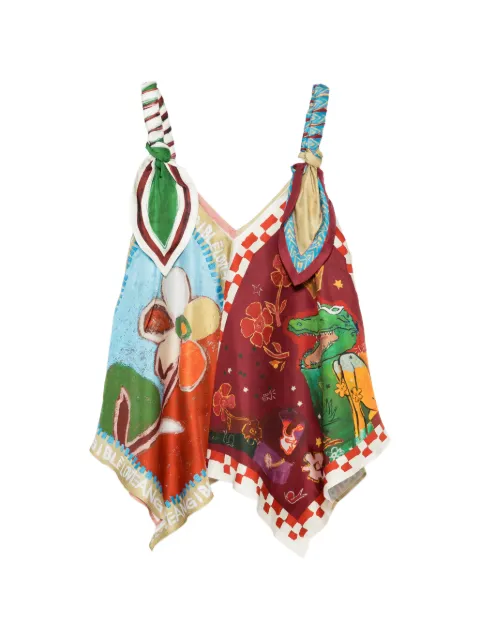 ALEMAIS Mlak graphic-print top Red 7962T