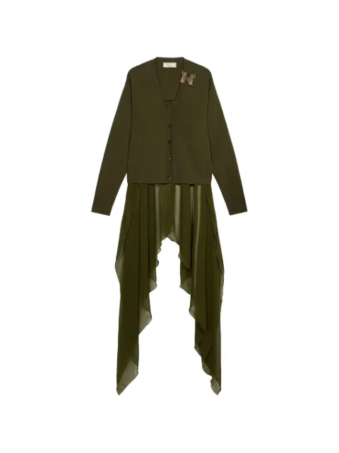 Blumarine butterfly-appliqué cardigan Green 4M204A