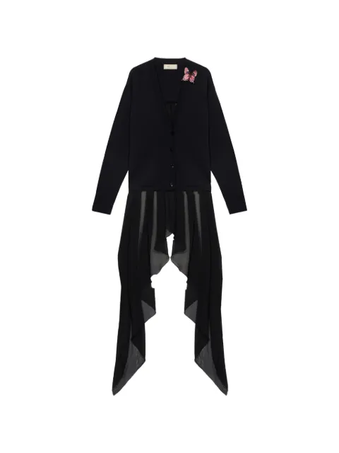 Blumarine butterfly-appliqué cardigan Black P644M204A