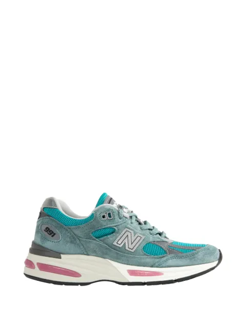 New Balance logo-patch panelled sneakers Blue U991TT2