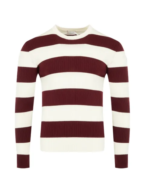 Moncler striped crew-neck sweater Red L10919C00008M1131