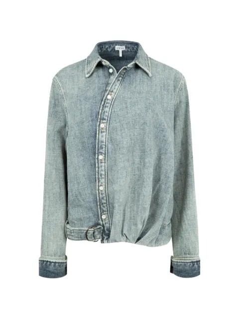 LOEWE draped shirt Blue S359Y1DX20