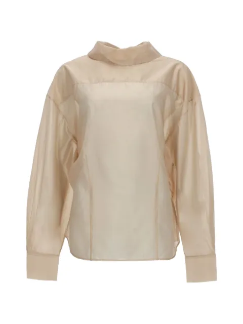 Filippa K fold collar blouse Neutrals 322070303