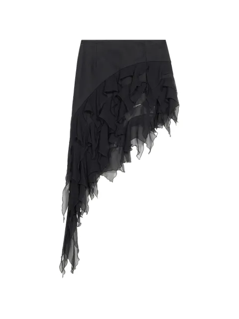 Blumarine ruffled asymmetrical skirt Black P644G104A