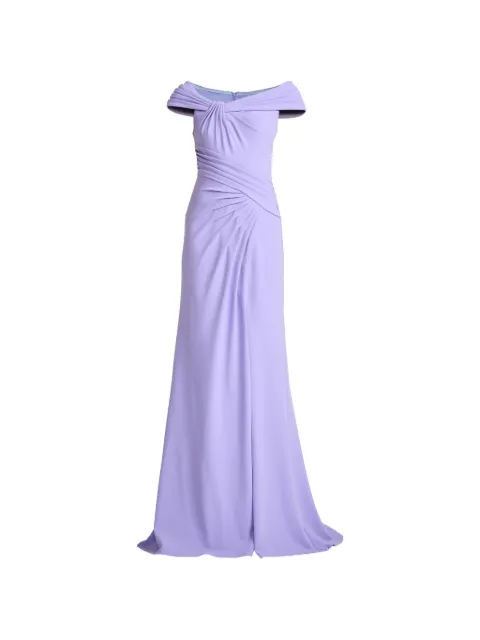Tadashi Shoji off-shoulder split dress Purple BOS26182LLVDMT