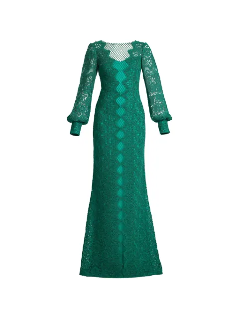 Tadashi Shoji lace long-sleeved dress Green CFJ26016LEMERA